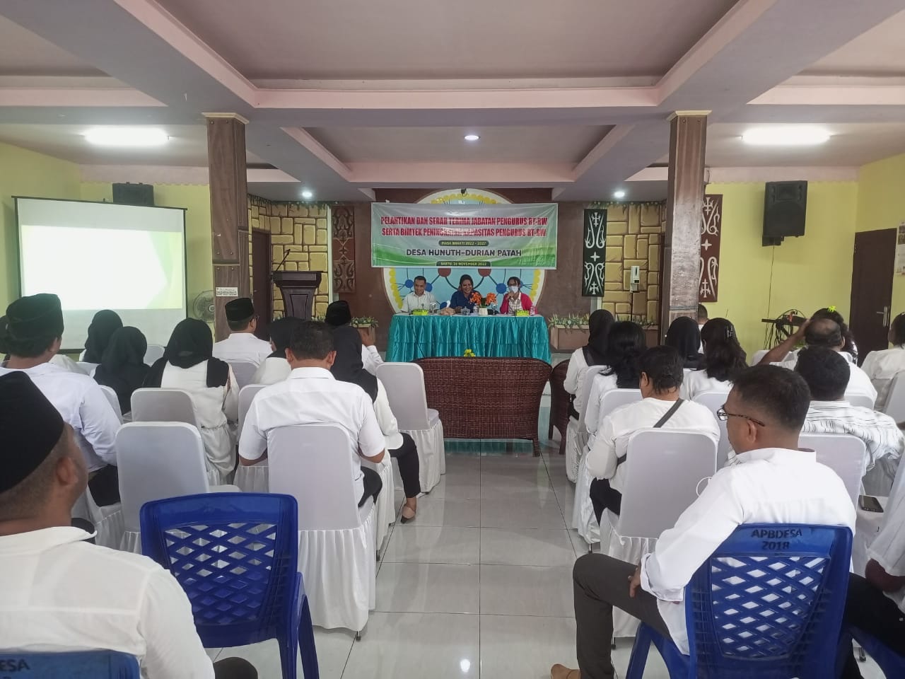 Pelantikan Pengurus RT dan RW Desa Hunuth, Dilakukan Serentak